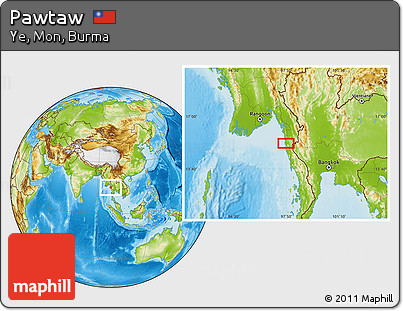 Physical Location Map of Pawtaw