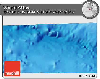 Physical 3D Map of the Area around 15° 17' 31" N, 97° 40' 30" W