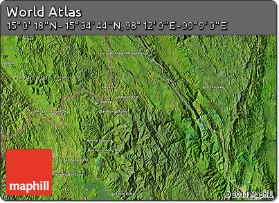 Satellite Map of the Area around 15° 17' 31" N, 98° 40' 30" E