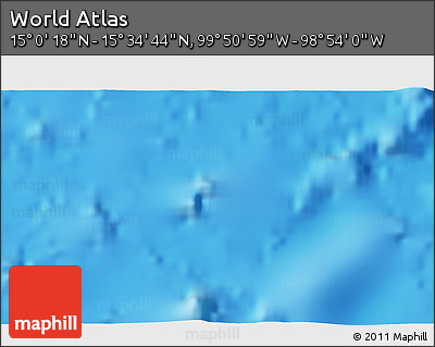 Physical 3D Map of the Area around 15° 17' 31" N, 99° 22' 30" W