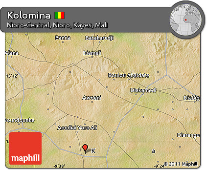 Satellite Map of Kolomina
