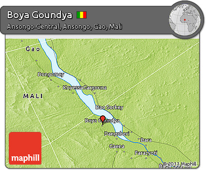 Physical 3D Map of Boya Goundya
