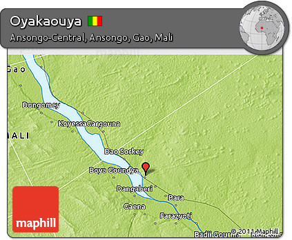 Physical 3D Map of Oyakaouya