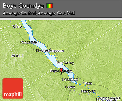Physical 3D Map of Boya Goundya