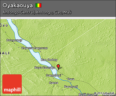 Physical 3D Map of Oyakaouya