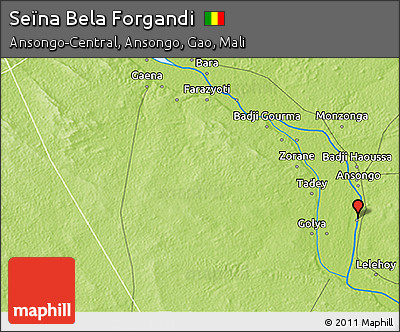 Physical 3D Map of Seïna Bela Forgandi
