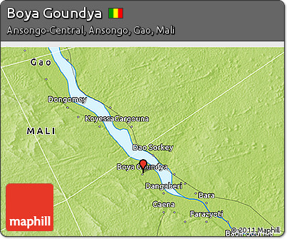 Physical 3D Map of Boya Goundya