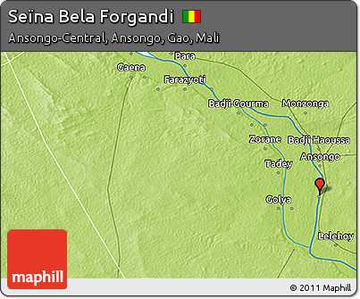 Physical 3D Map of Seïna Bela Forgandi