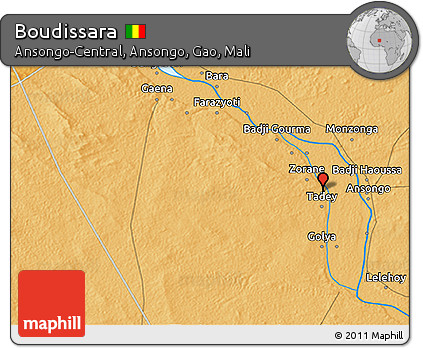 Political 3D Map of Boudissara