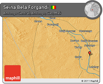 Political 3D Map of Seïna Bela Forgandi