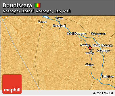 Political 3D Map of Boudissara