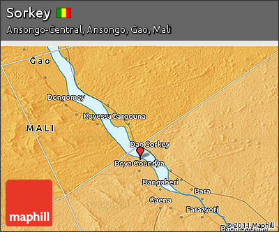 Political 3D Map of Sorkey