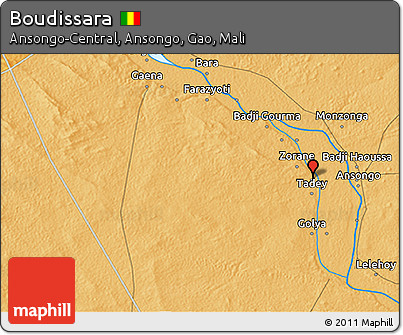 Political 3D Map of Boudissara
