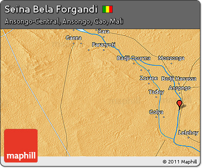 Political 3D Map of Seïna Bela Forgandi