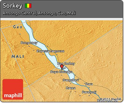 Political 3D Map of Sorkey