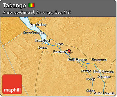 Political 3D Map of Tabango