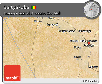Satellite 3D Map of Bartyakoba