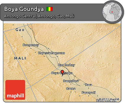 Satellite 3D Map of Boya Goundya