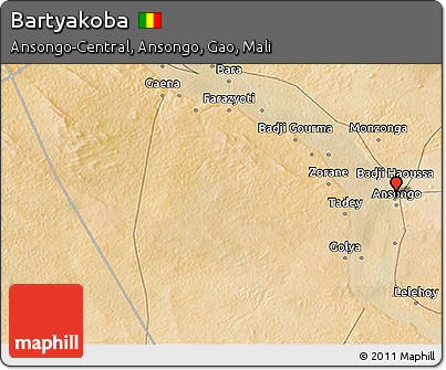 Satellite 3D Map of Bartyakoba