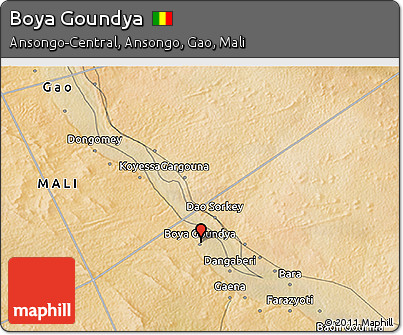 Satellite 3D Map of Boya Goundya