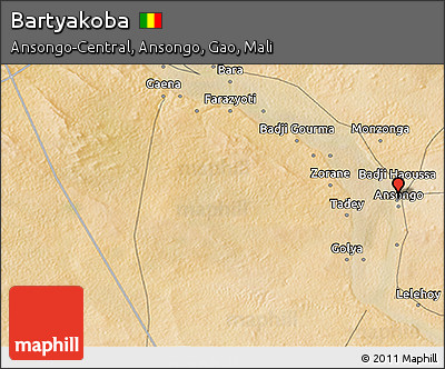 Satellite 3D Map of Bartyakoba