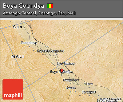 Satellite 3D Map of Boya Goundya