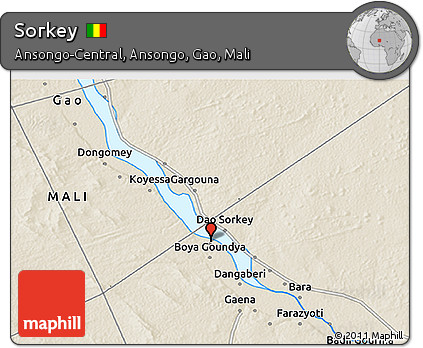 Shaded Relief 3D Map of Sorkey