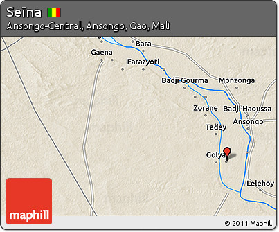 Shaded Relief 3D Map of Seïna