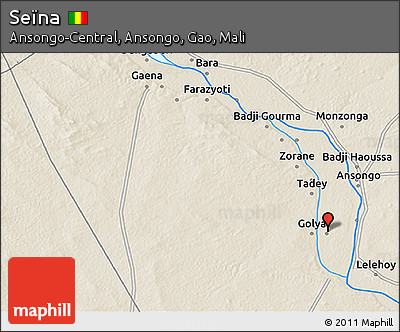 Shaded Relief 3D Map of Seïna