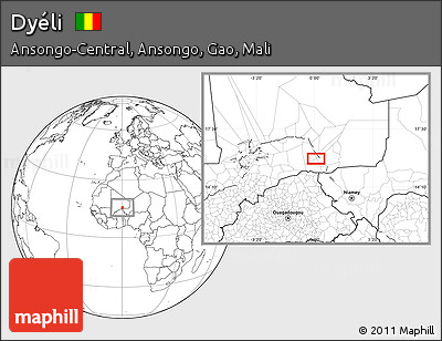 Blank Location Map of Dyéli
