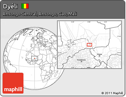 Blank Location Map of Dyéli