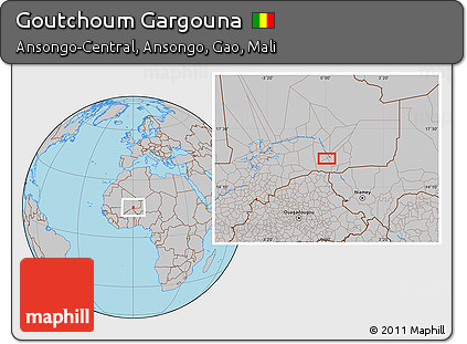 Gray Location Map of Goutchoum Gargouna