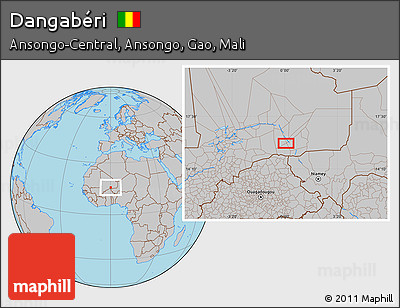 Gray Location Map of Dangabéri