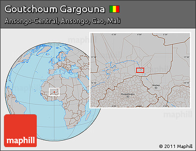 Gray Location Map of Goutchoum Gargouna