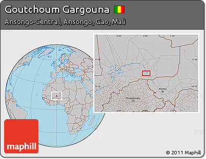 Gray Location Map of Goutchoum Gargouna
