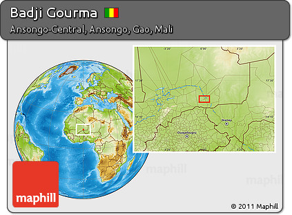 Physical Location Map of Badji Gourma