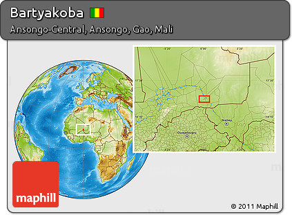 Physical Location Map of Bartyakoba