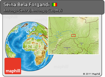 Physical Location Map of Seïna Bela Forgandi