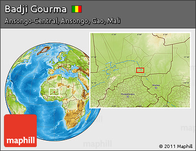 Physical Location Map of Badji Gourma