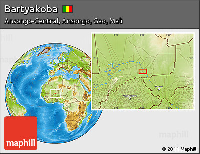 Physical Location Map of Bartyakoba