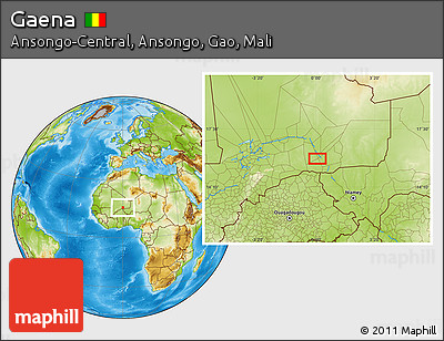 Physical Location Map of Gaena