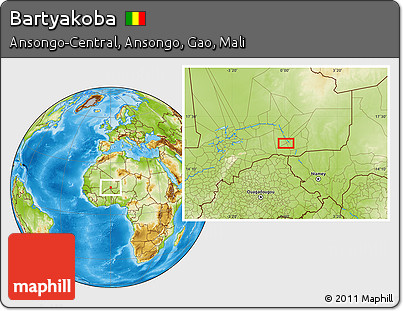 Physical Location Map of Bartyakoba