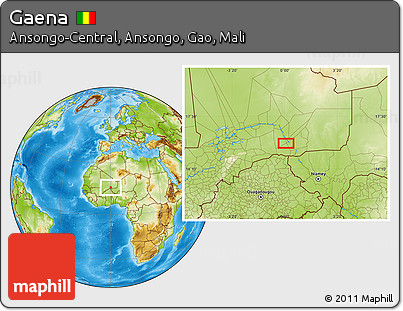 Physical Location Map of Gaena