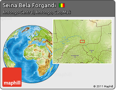 Physical Location Map of Seïna Bela Forgandi