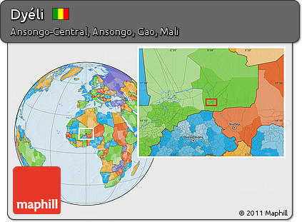 Political Location Map of Dyéli