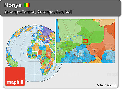 Political Location Map of Nonya