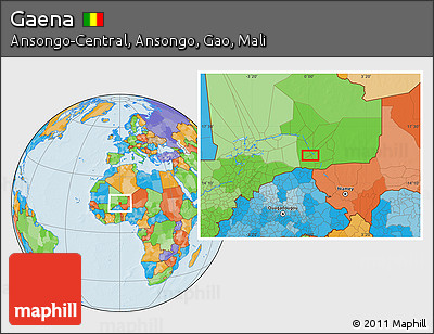 Political Location Map of Gaena