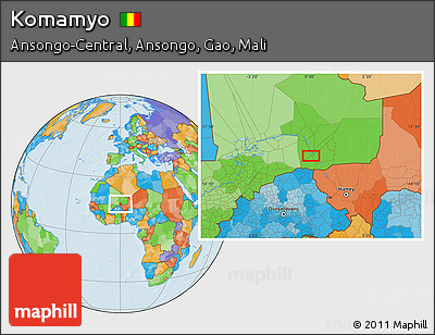 Political Location Map of Komamyo