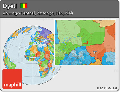 Political Location Map of Dyéli