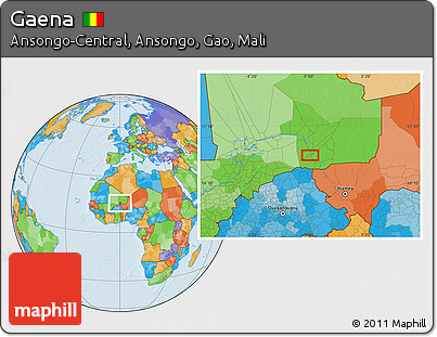 Political Location Map of Gaena